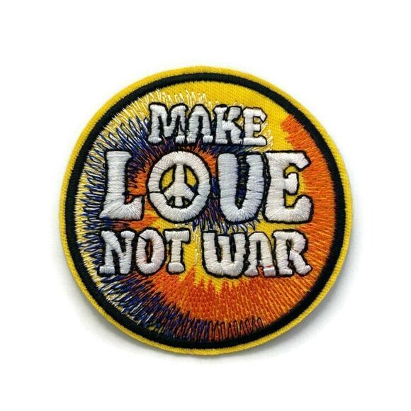 Make Love Not War Embroidered Patch - Picture 1 of 3